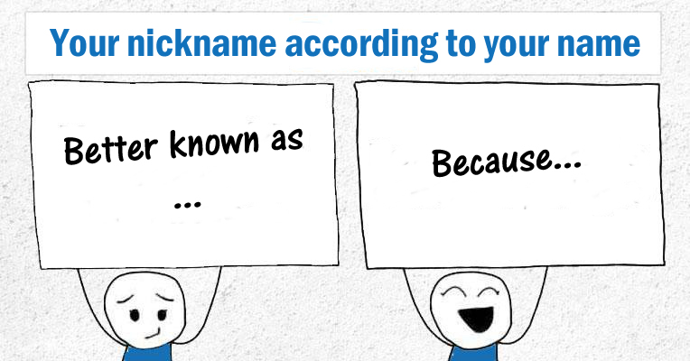 Your nickname according to your name